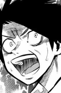 😱 08d5a0c9 Anime, Mangá, Irritado, Expressão, Gritando, Personagem telegram sticker