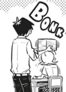 😡 5fca2ea4 BONK bonk, anime, mangá, quadrinho, cabeça, golpe telegram sticker