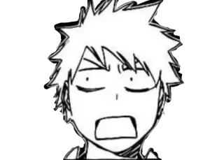 🙄 e2c1c7f1 anime, choque, surpreso, desenho animado, expressão, mangá telegram sticker