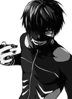 💛 7c253c2c Ken Kaneki Tokyo Ghoul anime, ghoul, horror, dark, manga, monster whatsapp sticker