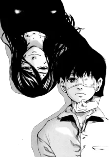 💛 889f477a Ken Kaneki Tokyo Ghoul anime, manga, horror, ghoul, violence, dark whatsapp sticker