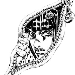 👽 c846523e Bruno Bucciarati JoJo's Bizarre Adventure Anime, Manga, Postać, Zamek błyskawiczny, Jojo, Bruno Bucciarati telegram sticker