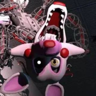 🌟 26b4040d Mangle Five Nights at Freddy's มังเกิ้ล, แอนิมาโทรนิก, สยองขวัญ, จั๊มพ์สแคร, น่าขนลุก, FNAF whatsapp sticker