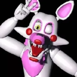 🌟 3ceb7938 Mangle Five Nights at Freddy's mangle, fnaf, แอนิเมทรอนิกส์, สยองขวัญ, หุ่นยนต์ whatsapp sticker