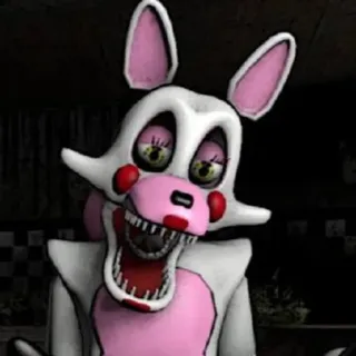 🌟 5bb8d69c Mangle Five Nights at Freddy's แมงเกิล, FNaF, แอนิมาโทรนิก, สยองขวัญ, วิดีโอเกม whatsapp sticker