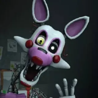 🌟 cb4962db Mangle Five Nights at Freddy's แอนิเมทรอนิกส์, สุนัขจิ้งจอก, สีขาว, สีชมพู, น่ากลัว, วิดีโอเกม, สยองขวัญ whatsapp sticker