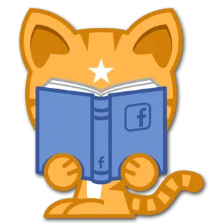 📖 b735906c 고양이, 독서, 책, 페이스북, 소셜 미디어, 새끼 고양이 telegram sticker