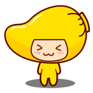 🐰 624b0679 Мультик, Милый, Персонаж, Желтый, Манго, Счастливый whatsapp sticker