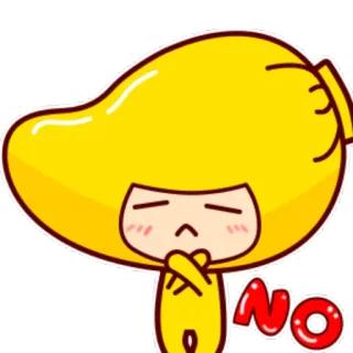 🙅 8f71b421 NO нет, несогласие, протест, отрицательный, отказ, манго whatsapp sticker