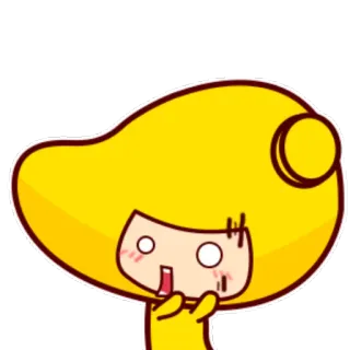 😱 a30280c5 Аниме, Мультфильм, Каваий, Милый, Чиби, Желтый, Восторженный whatsapp sticker