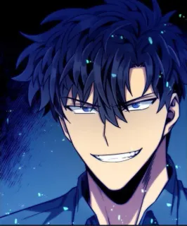 😁 c404c1d0 Anime, Manga, Manhwa, Personaje, Sonrisa burlona, Arte telegram sticker