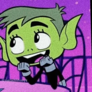 🐍 04188c7e Beast Boy Teen Titans @mefadinnasyz cartoon, teen titans, beast boy, superhero, animated whatsapp sticker