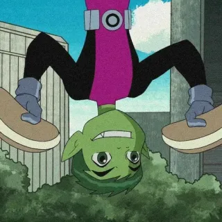 🐍 4fb0431e Beast Boy Teen Titans cartoon, superhero, shapeshifter, green, teen titans whatsapp sticker