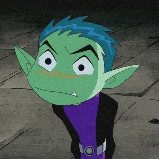 🐍 984a06de Beast Boy Teen Titans cartoon, superhero, teen titans, beast boy whatsapp sticker