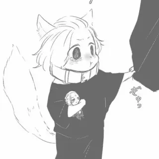 💛 4c692421 ぎゅっ อนิเมะ, น่ารัก, จิบิ, มังงะ, หูสัตว์, คาวาอิ telegram sticker