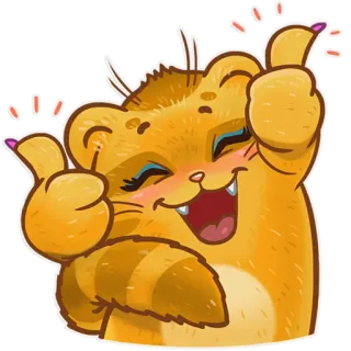 👍 41458949 cat, animal, thumbs up, cute, happy, emoji, positive whatsapp sticker