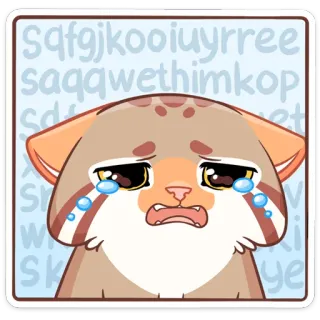😭 0b69b0cb sqfgjkooiuyree saqqwethimkop sda ye chat, triste, pleurs, dessin animé, animal, larmes telegram sticker