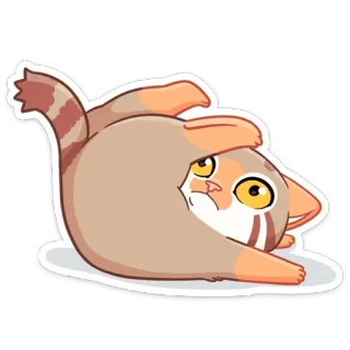 🙃 678d049b chat, animal, mignon, autocollant, dessin animé telegram sticker