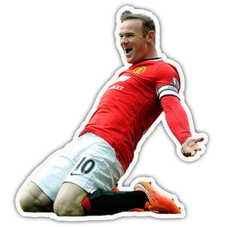 🎦 392b4806 Wayne Rooney piłka nożna, piłka nożna, sport, gracz, celebracja, manchester united whatsapp sticker