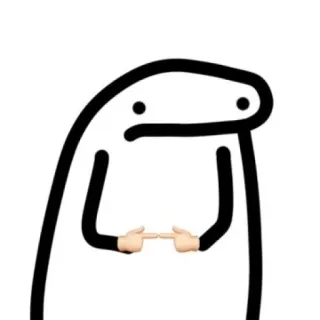 😐 51df3863 florkofcows, fingers, meme, cartoon, pointing whatsapp sticker
