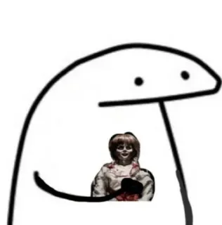 🧸 d6e1b016 Annabelle horror, doll, supernatural, creepy, movie, paranormal whatsapp sticker