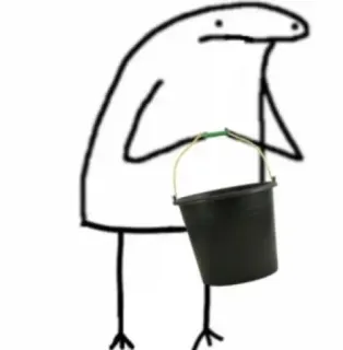 🪵 d9dc7d9c stick figure, bucket, simple, cartoon whatsapp sticker