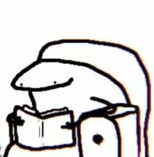 🪵 f4778801 reading, book, flork, character, cartoon whatsapp sticker