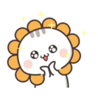 👸 07c5caa9 kucing, bunga, imut, berkilau, kawaii telegram sticker