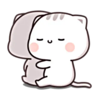 👐 d9381903 kucing, peluk, imut, binatang, stiker telegram sticker