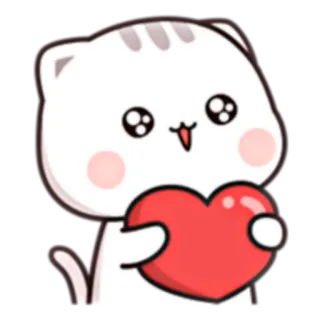 💟 e1b84efd kucing, hati, cinta, imut, binatang, stiker telegram sticker