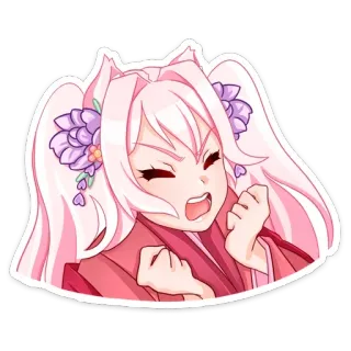 😱 7abe2350 애니메이션 여자, 분노, 좌절, 감정적인, 만화, 일본, 만화영화 telegram sticker