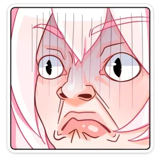 🤬 aef8f94f 애니메이션, 밈, 만화, 웃긴, 표정, 얼굴 telegram sticker