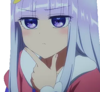 🤔 a67bc198 Anime, Gadis, Lucu, Berpikir, Kartun, Manga, Ilustrasi telegram sticker