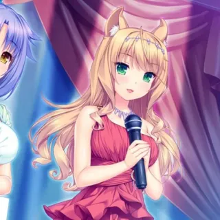 🌟 4a91d60e Anime, Katzenmädchen, Mikrofon, Idol, Kawaii telegram sticker