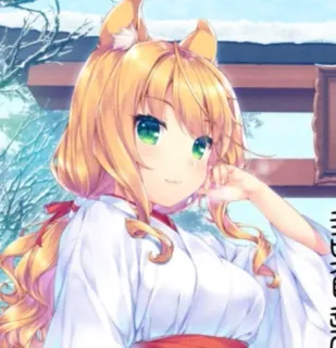 🌟 ba5db28a Anime, Manga, Kemonomimi, Fuchs Mädchen, Kawaii, Süß telegram sticker