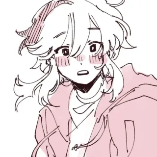 😦 244e35e7 Dessin animé, Anime, Personnage, Rose, Sweat à capuche telegram sticker