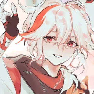 😊 c704896c Kaedehara Kazuha Genshin Impact Animé, Jeu vidéo, Fanart, Personnage telegram sticker