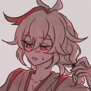 🤨 efff48b9 Kaedehara Kazuha Genshin Impact Anime, Genshin Impact, Kaedehara Kazuha, Personnage telegram sticker