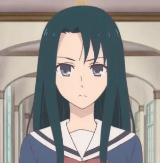 🧸 9a4efb4f Anime, Ragazza, Uniforme scolastica, Cartone animato, Ritratto telegram sticker