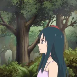 🧸 9f113230 Anime, Ragazza, Foresta, Natura, Personaggio telegram sticker