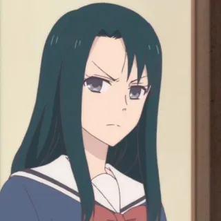 🧸 e4c4deb3 Anime, ragazza, uniforme scolastica, capelli lunghi, cartone animato telegram sticker