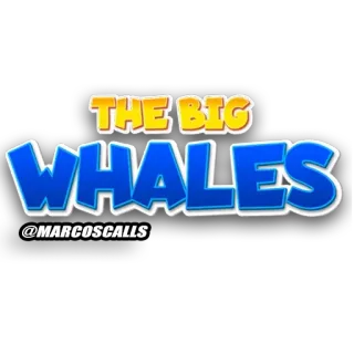 😎 93f13925 THE BIG WHALES @MARCOS CALLS 鯨, 大きい, テキスト, ロゴ, フォント telegram sticker