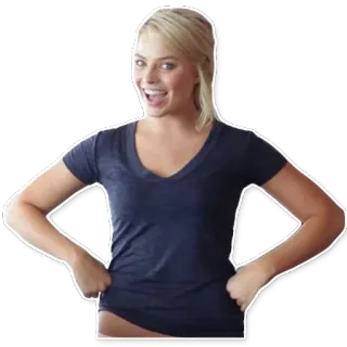 👯‍♂️ 0296f209 Margot Robbie aktris, selebriti, wanita, orang telegram sticker