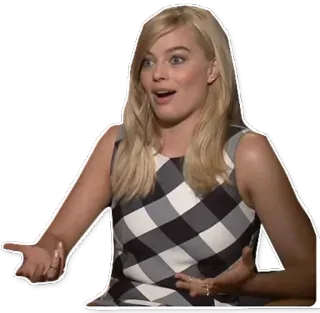 🤷‍♀️ 188eb878 Margot Robbie wanita, pirang, aktris, ekspresi, terkejut, bingung, gestur telegram sticker