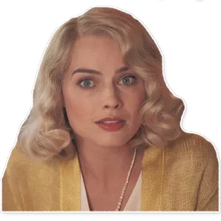 😳 5beb3115 wanita, pirang, potret, ekspresi, wajah telegram sticker