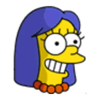 🙃 7beeed1f Marge Simpson The Simpsons simpsons, marge, cartoon, geel, animatie, tv serie whatsapp sticker
