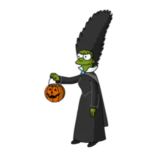🎃 c143ec32 Marge Simpson The Simpsons halloween, heks, simpsons, cartoon whatsapp sticker