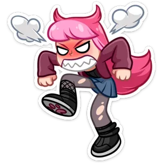 😡 9990b0bc marah, anime, iblis, kartun, kemarahan telegram sticker