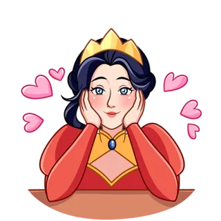 🥰 b9607f4d queen, princess, crown, love, heart, woman, royal telegram sticker