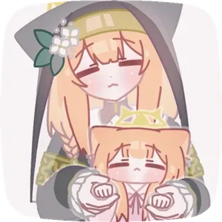 🤗 5e96dd10 anime, lindo, triste, abrazo, kawaii, chibi telegram sticker